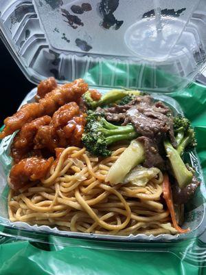 Beef Chow Mein, Pork Chow Mein, Orange Chicken