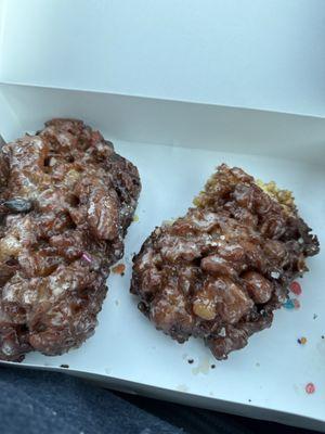 Two apple fritters