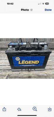 Napa Auto Parts "Legends" selling and backing up a Legend battery... thank you for the happy ending!