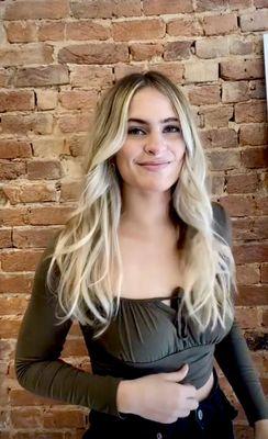 Natural beautiful blondes with seamless grow out