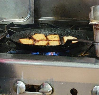 Check this out... They cook up the cornbread to order!