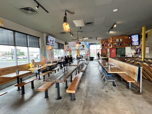 The dining area.