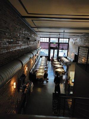 Upstairs view of the restaurant. I guess we were the first to show up.