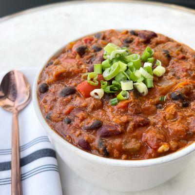 Our Impossibly good Vegan and Gluten-Free Mary's Chili