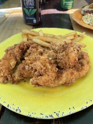 Thursdays special... breaded chicken fingers