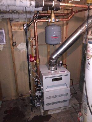 Residential boiler installation