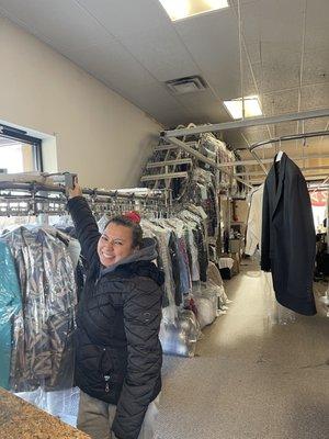 Joan Mondragon, Owner of Ace Cleaners. Great Smile, Great Prices, Great Alterations and 5 Star Customer Service. Julie A