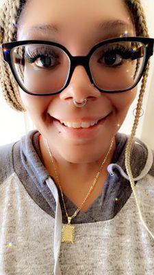 Septum Piercing with a cute piece of install jewelry bling!