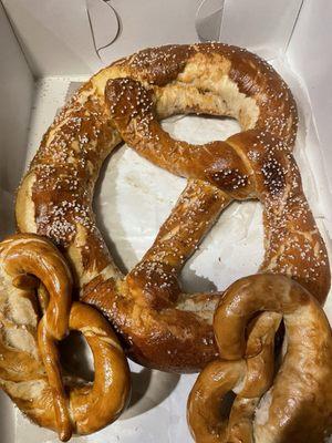 Giant amazing pretzels