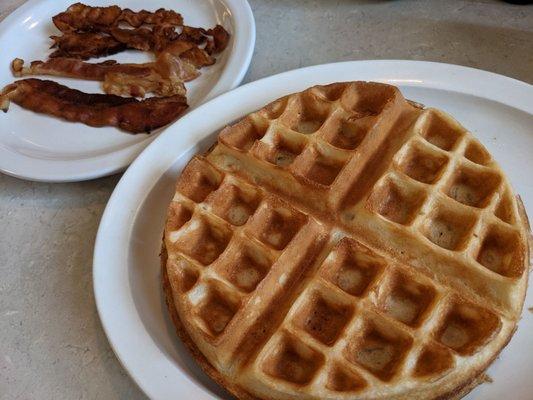 Belgium Waffle and Bacon