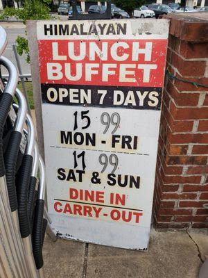 Buffet sign