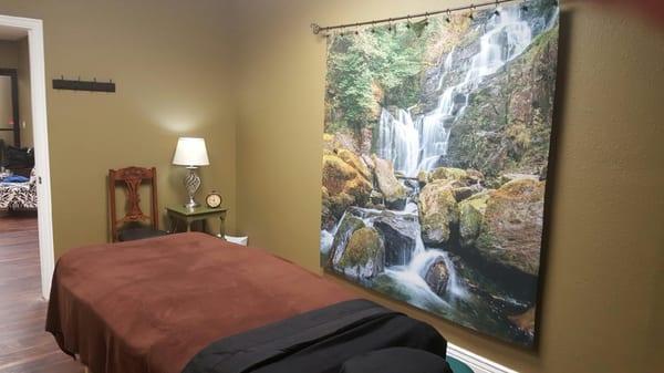 We call this the waterfall treatment room for obvious reasons.