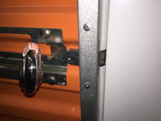 the hasp on the swing-type doors is easily bent, then you just lean on the door to open. having a lock doesn't matter. totally insecure.