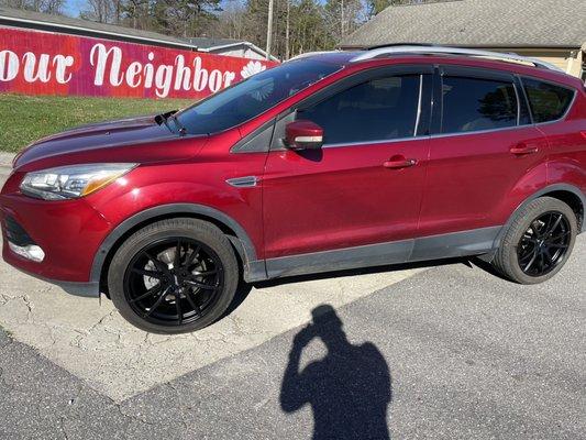 2014 Ford Escape Titanium Edition (I tinted windows & changed to black rims)