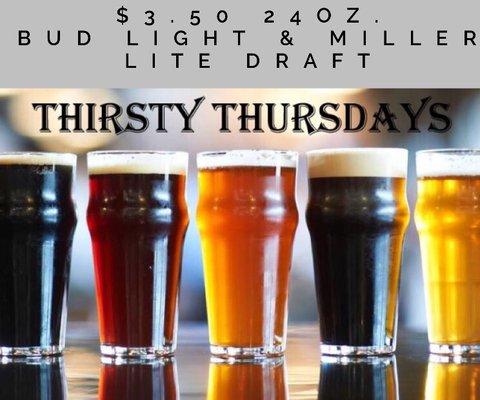 Thirsty Thursday Drink Specials @ Scooters Bar & Grill