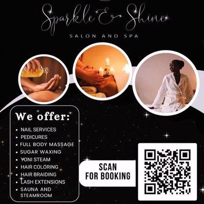 We offer an array of services! Advance -Booking is recommended but we do welcome SAME day appointments for select services!