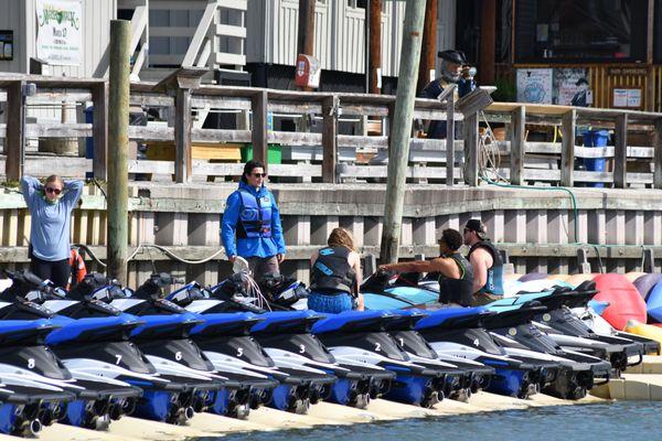 Jet Skis on the dock