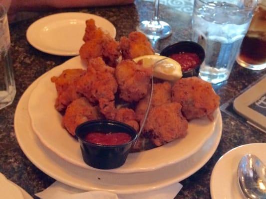 Seafood fritters.