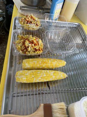 Delicious fresh, roasted corn