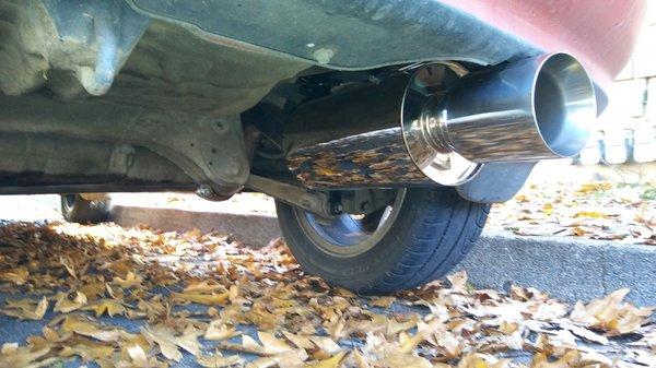 Brand new exhaust that Tony installed.  Thanks again