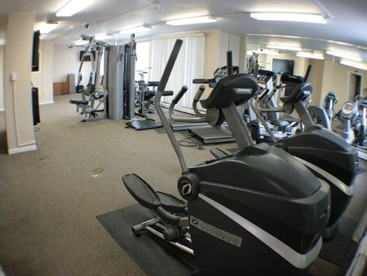 Fitness Center with lots of machines!