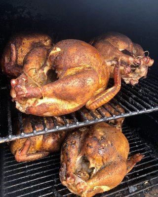 Smoked turkeys