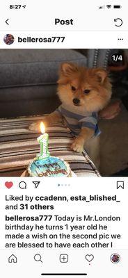 His first birthday