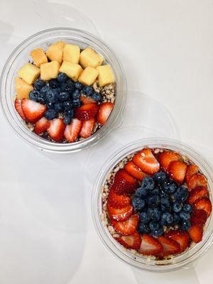 Mixed Berry Aa Bowl and Pure Pitaya Bowl