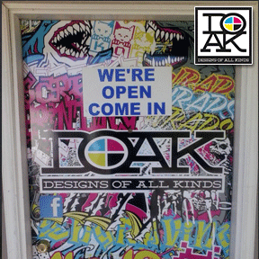 Look for our graffiti door!