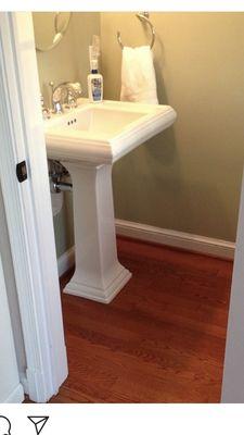 Basement bathroom renovation after.