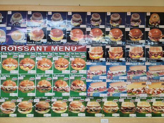 Huge selection of deli sandwiches