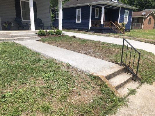 Replaced old sidewalk