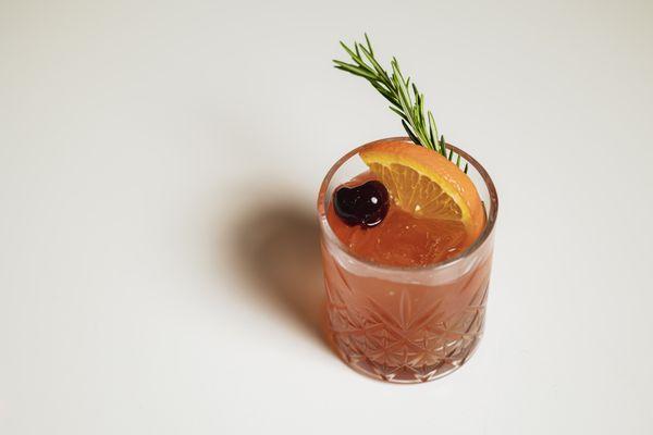 Floral Rosemary old fashion