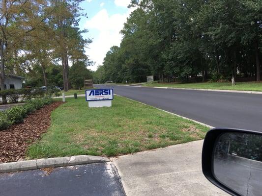 Signage as seen from the road