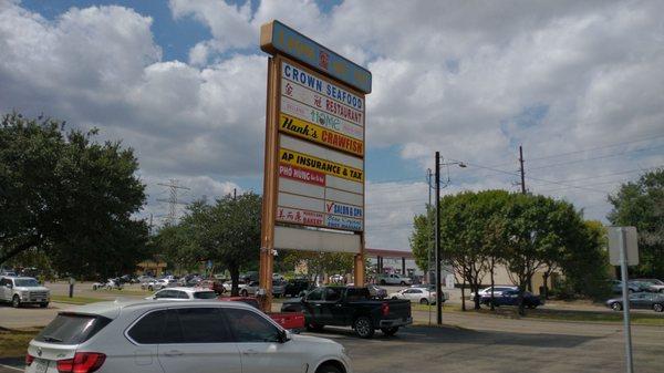 Few businesses on this sign are still exist. This is at the corner of Wilcrest by Bellaire.