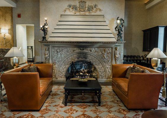 Lobby Lounge fireplace