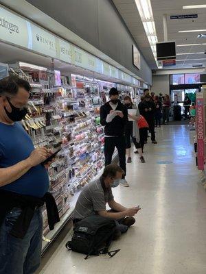 This is just 1/3 of the line to get our vaccines. The line snaked around the whole store and went out the door.