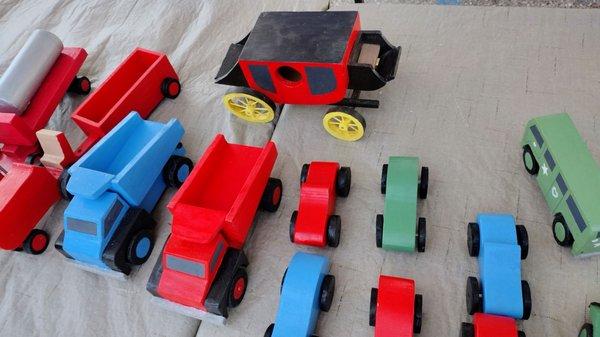 Chuck Bricker Local Handmade wooden toys - trucks, cars, horses and more! Chuck has been with our market for many years