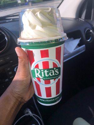 Large Gelati, vanilla water ice with vanilla custard