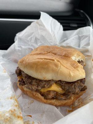 Double Plain Cheeseburger