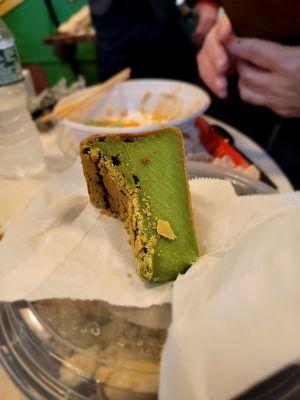 Nian Gao- pandan. Favorite treat there.