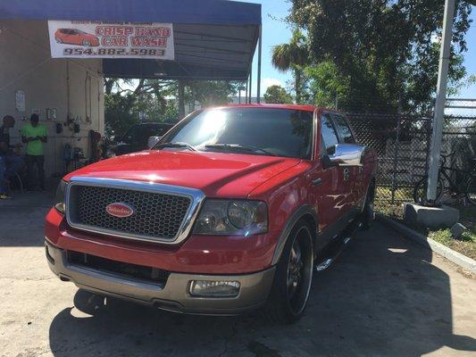 Finished CRISP detailing on a beautiful older truck.