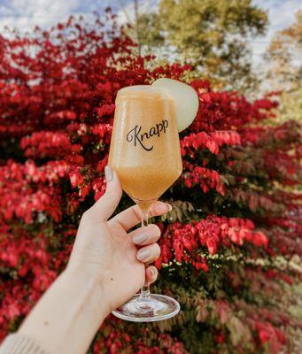 seasonal apple cider wine slushie