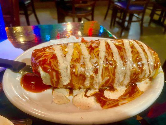 Wet Burrito: Red sauce