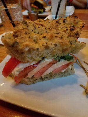 Tomato mozzarella sandwich (accidentally checked into the wrong restaurant whoops)