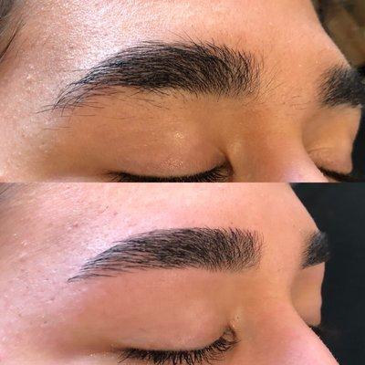 Eyebrows threading