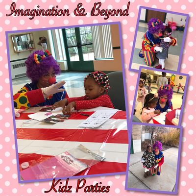 Imagination And Beyond Kidz Parties.
Book Your Next Circus Event. 
Clowns/Popcorn/Cotton Candy!