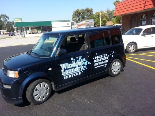 This is the delivery vehicle. The police car is parked at the subway sandwich,next door.