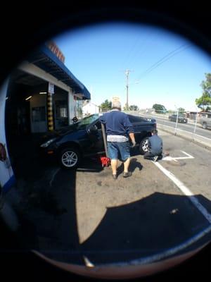 Getting some tires for my lazy sister.