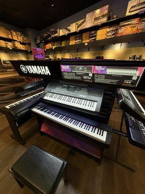 Yamaha keyboards section